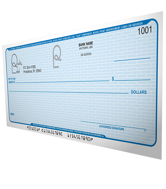 Laser-printed Checks, Envelopes, Deposit Slips - Checkmate Service Line Home Image Custom Hologram Check